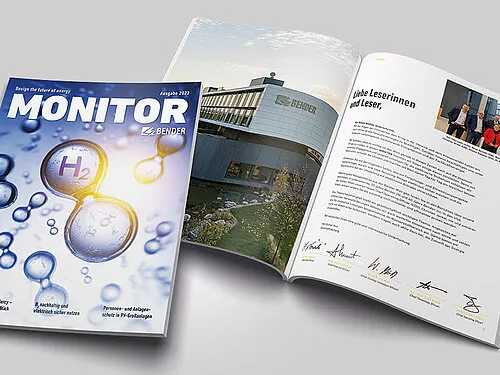 View of the MONITOR 2023 customer magazine